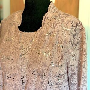 R&M Richards Gorgeous Mauve 2-piece formal dress EUC ALMOST NEW!